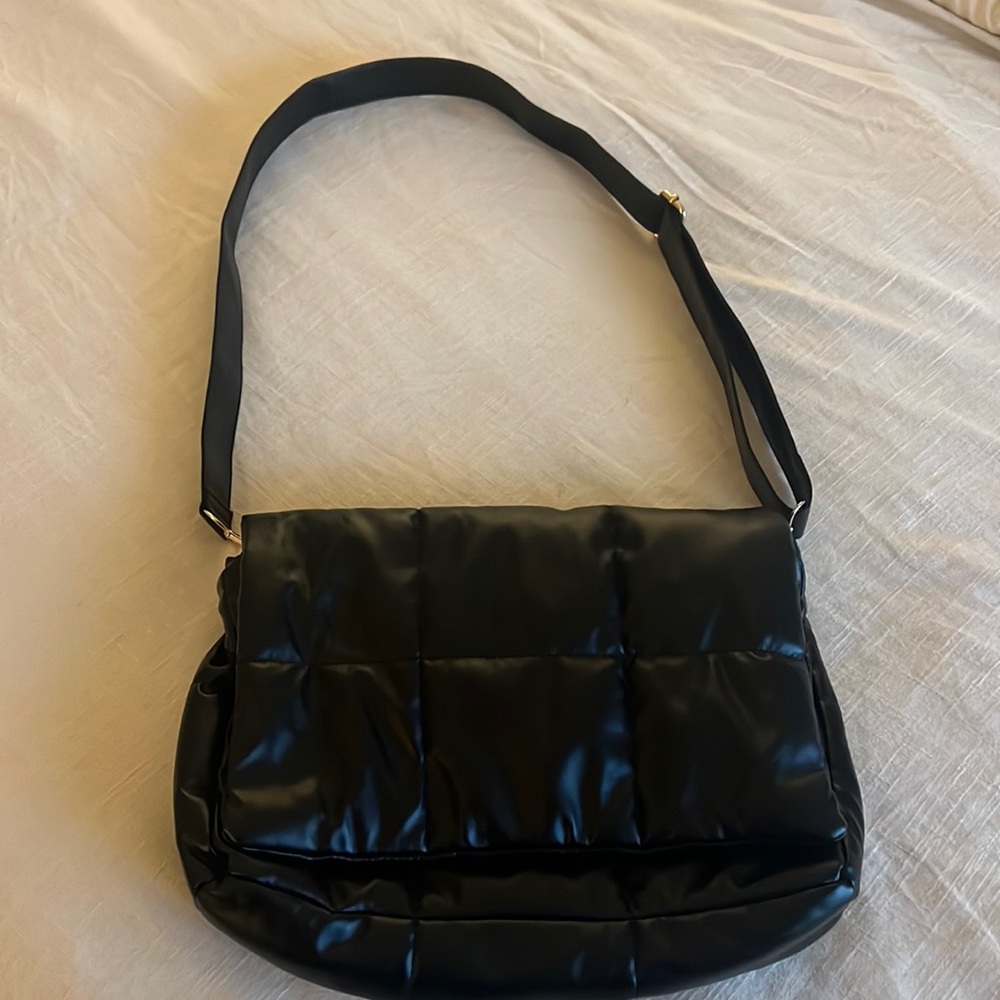 By Anthropologie Puffy Faux Leather Crossbody